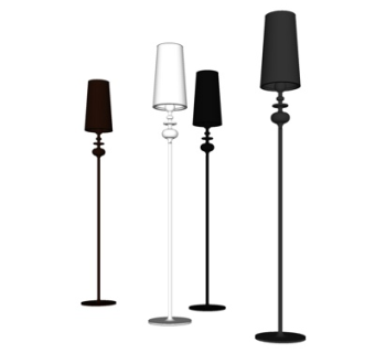 现代金属落地灯su模型