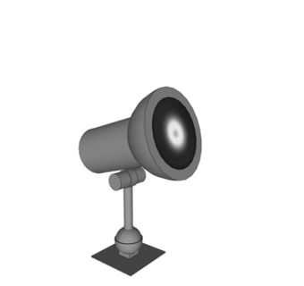 现代金属射灯su模型