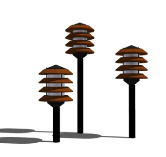 欧式景观灯su模型