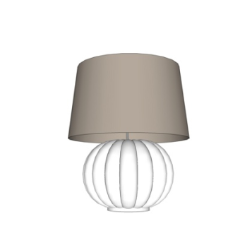 现代金属台灯su模型