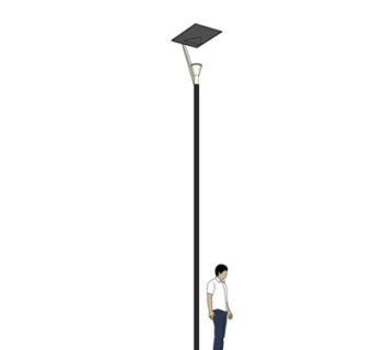 现代金属路灯su模型