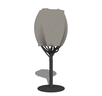 现代金属台灯su模型