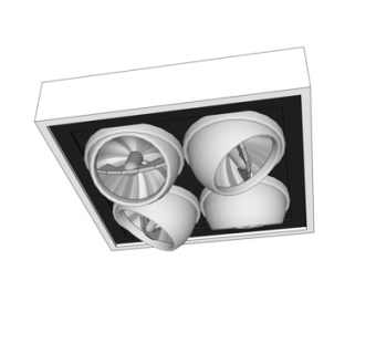 现代方形射灯su模型