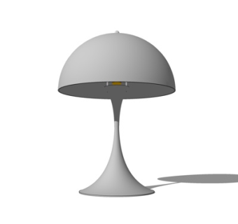 现代金属台灯su模型