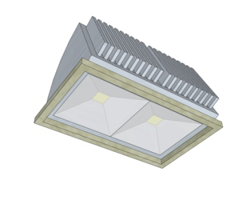 现代投影射灯su模型