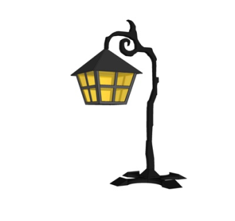 欧式万圣节落地灯su模型