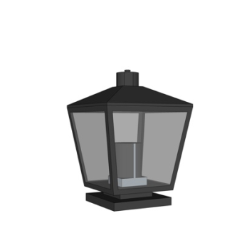 现代玻璃景观灯su模型