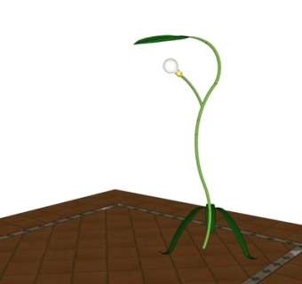 现代金属落地灯su模型