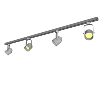 现代筒灯射灯su模型