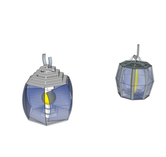 现代玻璃烛台灯su模型