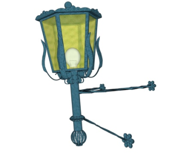 欧式金属壁灯su模型