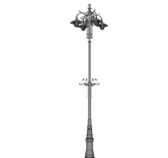 欧式金属路灯su模型
