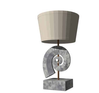 现代大理石台灯su模型