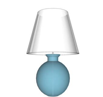 现代陶瓷台灯su模型