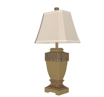 新中式金属台灯su模型