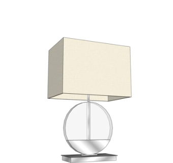 欧式金属台灯su模型