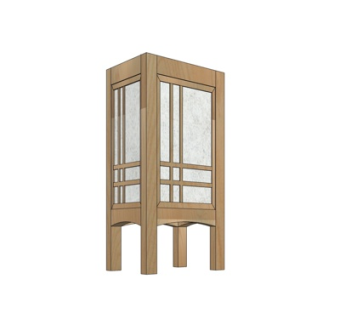 日式实木落地灯su模型