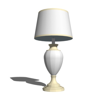 现代陶瓷台灯su模型