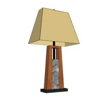 中式金属台灯su模型