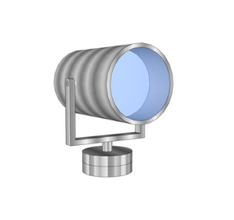 现代金属射灯su模型