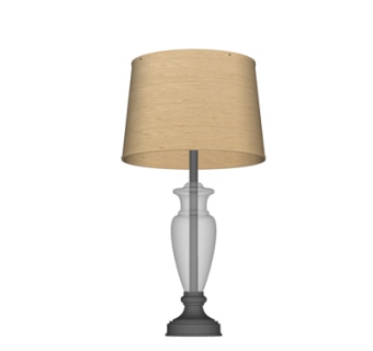 现代金属台灯su模型