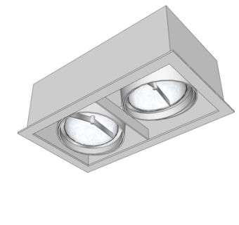 现代方形筒灯su模型