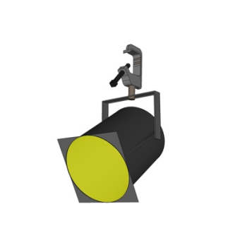 现代金属射灯su模型