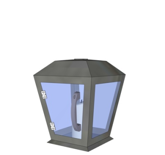 工业风烛台灯su模型