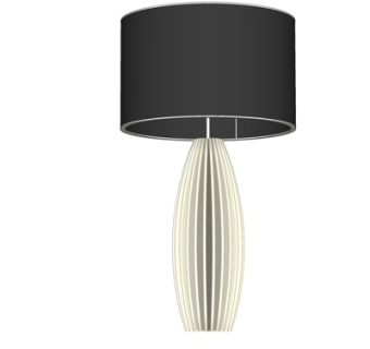 现代陶瓷台灯su模型