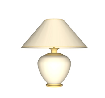 现代陶瓷台灯su模型