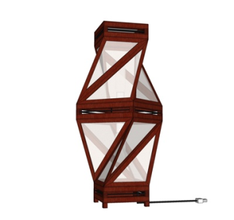 现代烛台灯su模型