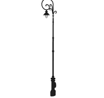 欧式铁艺路灯su模型