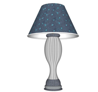 现代陶瓷台灯su模型