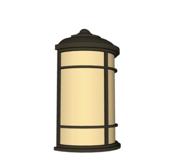 工业风金属壁灯su模型