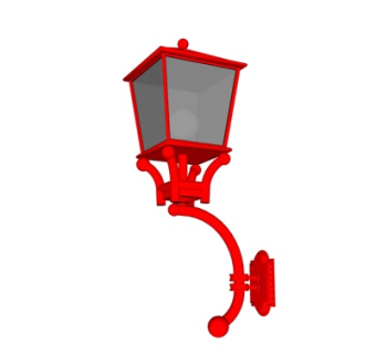 欧式金属壁灯su模型