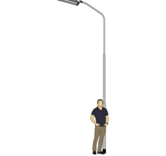 现代金属路灯su模型