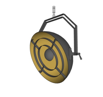 工业风投影射灯su模型