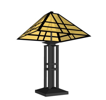 现代金属台灯su模型