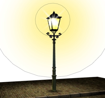 欧式金属路灯su模型