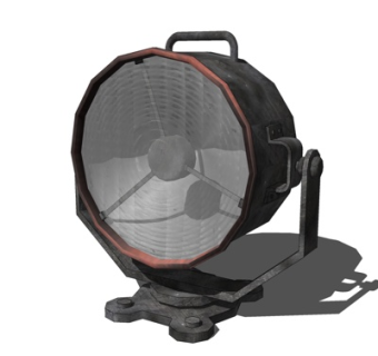 工业风投影射灯su模型