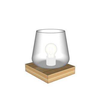 现代玻璃台灯su模型