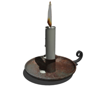 现代铁艺烛台灯su模型