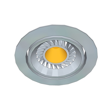 现代筒灯su模型