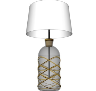 现代金属台灯su模型