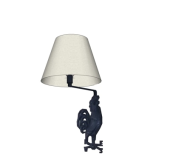 现代金属台灯su模型