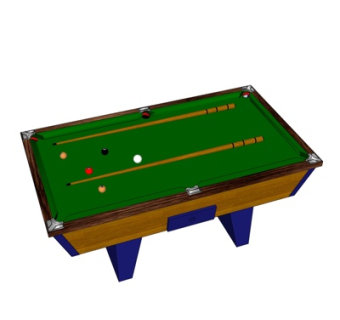现代桌球台su模型