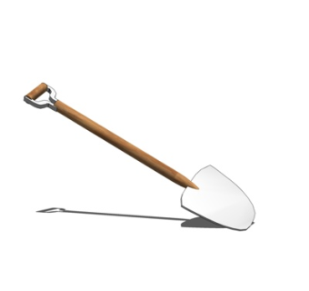 现代铁艺铲子su模型