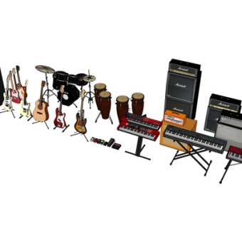 现代小提琴su模型