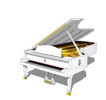 欧式钢琴su模型