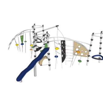 现代儿童游乐设备su模型